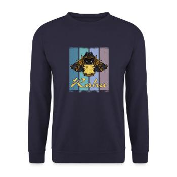 Rahu Tempel Khmer Hindu Traditionell Bayon - Unisex Pullover - Navy - Vorne - Alina (178cm) & Michal (187cm)