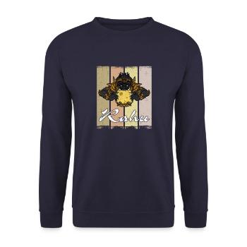 Rahu Tempel Khmer Hindu Traditionell Bayon - Unisex Pullover - Navy - Vorne - Alina (178cm) & Michal (187cm)