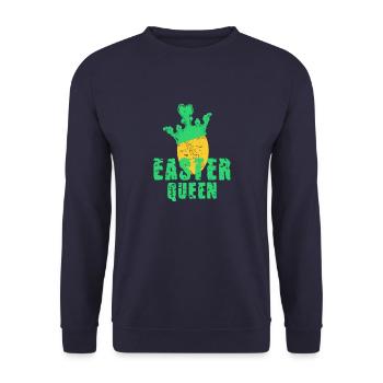 Ostern Königin - Unisex Pullover - Navy - Vorne - Alina (178cm) & Michal (187cm)