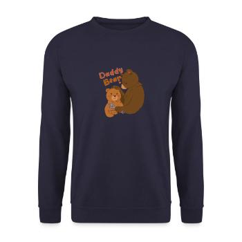 Vater Papa Vatertags Designs zum Vatertag - Unisex Pullover - Navy - Vorne - Alina (178cm) & Michal (187cm)