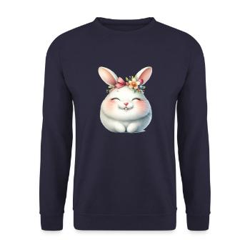 Easter Easter Bunny Easter Saturday Easter Sunday Easter Eggs Spring - Unisex Sweatshirt - navy - Front - Alina (178cm) & Michal (187cm)