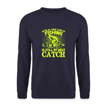 fisch, fisch, angeln, see, meer, angeln, fauna, exotisch - Unisex Pullover - Navy - Vorne - Alina (178cm) & Michal (187cm)