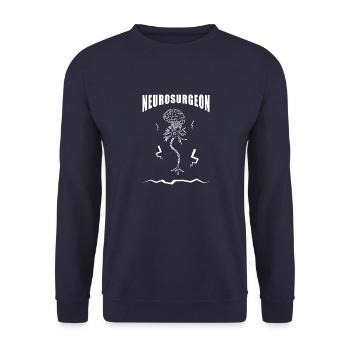 Neurologie Gehirn Neurologe Neuron Medizin - Unisex Pullover - Navy - Vorne - Alina (178cm) & Michal (187cm)