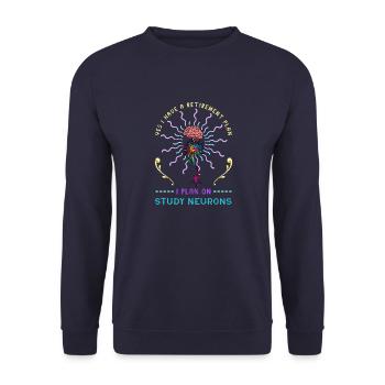Neurologie Medizin Gehirn Facharzt Neuron - Unisex Pullover - Navy - Vorne - Alina (178cm) & Michal (187cm)