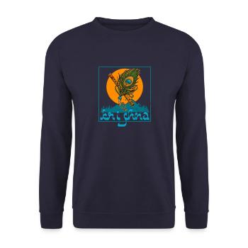 Hindu Buddhist Krishna Yoga Zen Buddhist - Unisex Pullover - Navy - Vorne - Alina (178cm) & Michal (187cm)