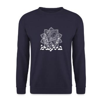 Hindu Bansuri Indien Buddhist Krishna Flöte - Unisex Pullover - Navy - Vorne - Alina (178cm) & Michal (187cm)