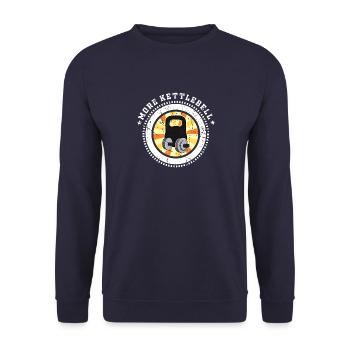 Kettlebell Muskelaufbau Fitness Hantel Sport - Unisex Pullover - Navy - Vorne - Alina (178cm) & Michal (187cm)