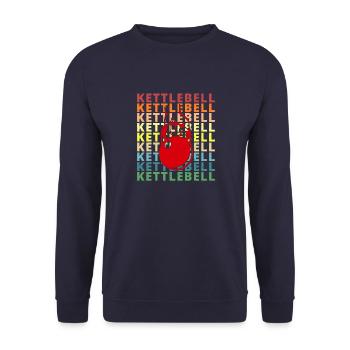 Barbell Hantel Kettlebell Gym Sport Muskeln - Unisex Pullover - Navy - Vorne - Alina (178cm) & Michal (187cm)