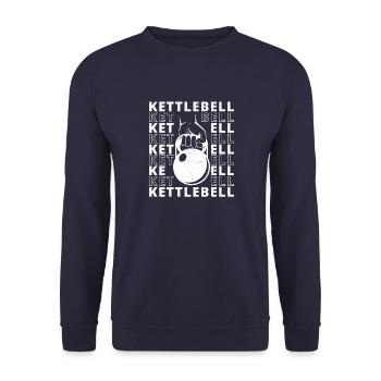 Barbell Hantel Kettlebell Gym Sport Muskeln - Unisex Pullover - Navy - Vorne - Alina (178cm) & Michal (187cm)