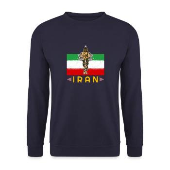 Gott Zurvan Religion Iran Antik Persisch - Unisex Pullover - Navy - Vorne - Alina (178cm) & Michal (187cm)