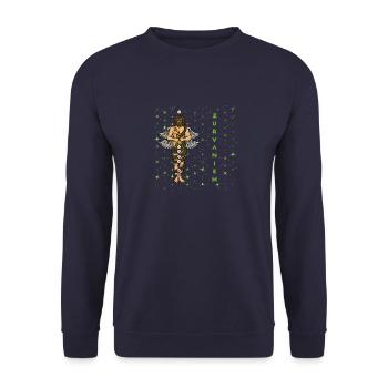 Unendliche Zeit Zurvanism Religion Zoroastrier - Unisex Pullover - Navy - Vorne - Alina (178cm) & Michal (187cm)