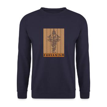 Zurvanismus Zeit Antike Religion Iran Persisch - Unisex Pullover - Navy - Vorne - Alina (178cm) & Michal (187cm)
