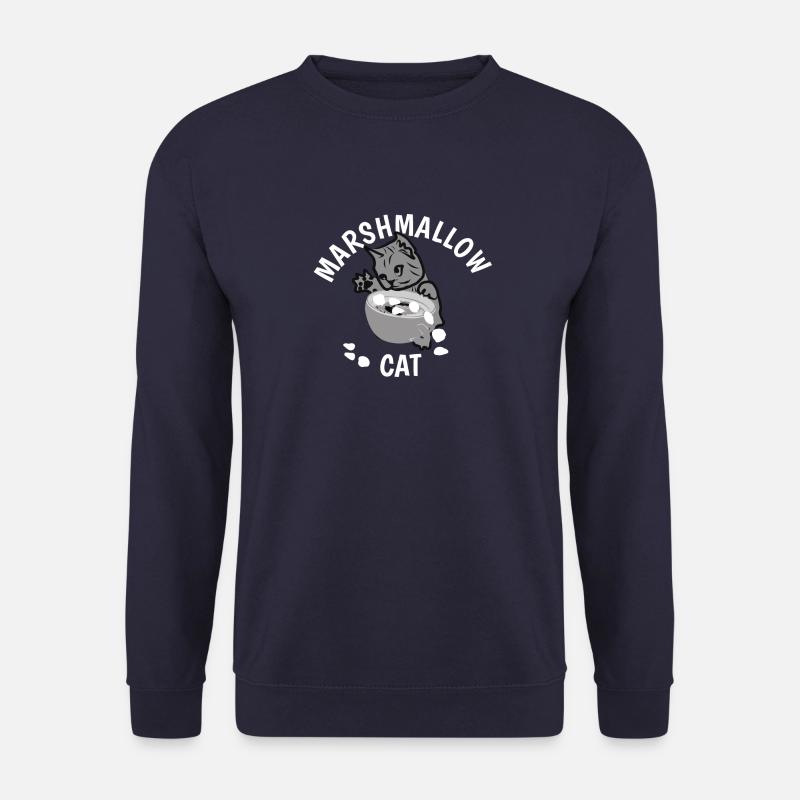 Marshmallow Cat - Unisex Pullover - Navy
