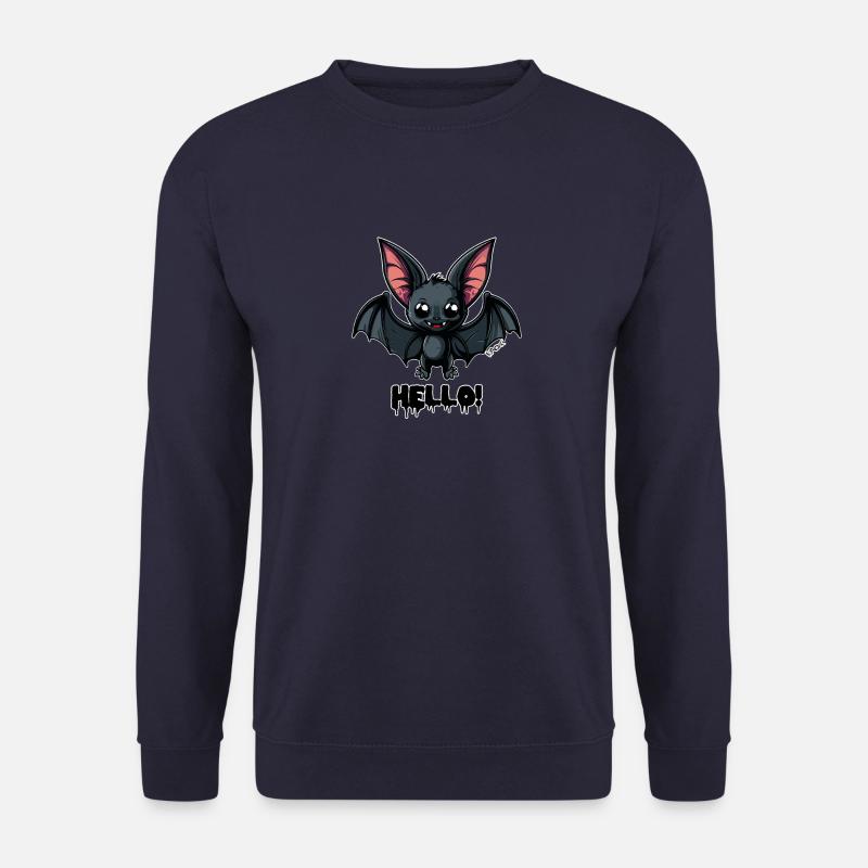 Cute little bat says hello - Unisex Sweatshirt - navy