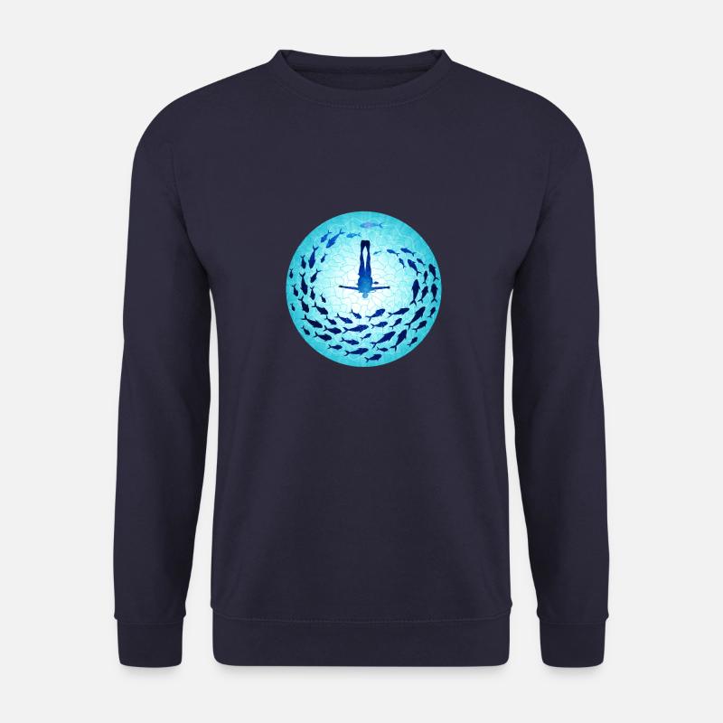 Blau würde Blue Would - Unisex Pullover - Navy