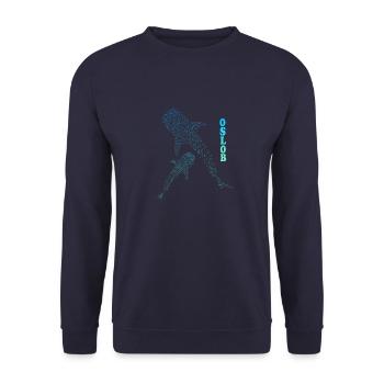 Oslob (en anglais seulement) - Sweat-shirt Unisexe - marine - Devant - Alina (178cm) & Michal (187cm)