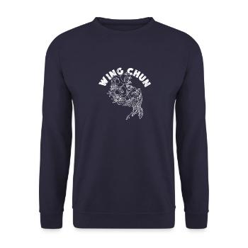 Wing Chun Tsun Kampfsport Schlange Kunst - Unisex Pullover - Navy - Vorne - Alina (178cm) & Michal (187cm)