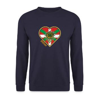 Euzkadi Euskal Herria Basken Frankreich Basco - Unisex Pullover - Navy - Vorne - Alina (178cm) & Michal (187cm)
