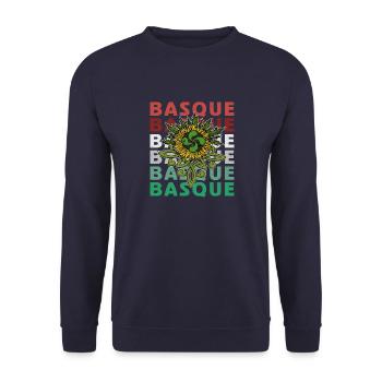 Heuskal Herria Baskenland Region Spanien - Unisex Pullover - Navy - Vorne - Alina (178cm) & Michal (187cm)