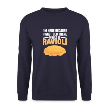 RAVIOLI 6 - Unisex Pullover - Navy - Vorne - Alina (178cm) & Michal (187cm)