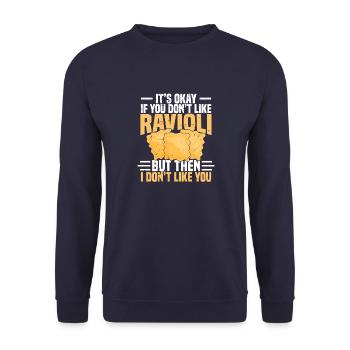 RAVIOLI 7 - Unisex Pullover - Navy - Vorne - Alina (178cm) & Michal (187cm)