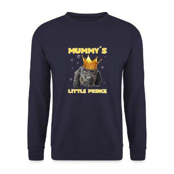 mignon caniche noir mignon avec couronne - Sweat-shirt Unisexe - marine - Devant - Alina (178cm) & Michal (187cm)