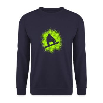 Snowboard Wintersportler - Unisex Pullover - Navy - Vorne - Alina (178cm) & Michal (187cm)