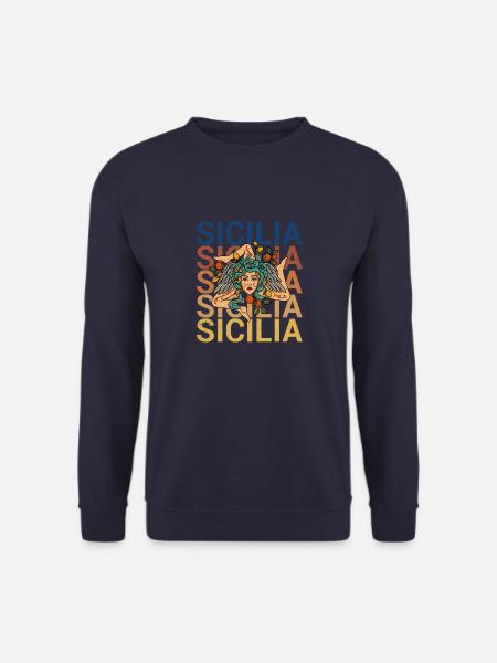 Trinacria Sizilien Wappen Italien Region Reise - Unisex Pullover - Navy