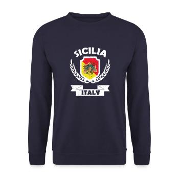 Sizilien Region Italien Sicilia Italia Catania - Unisex Pullover - Navy - Vorne - Alina (178cm) & Michal (187cm)