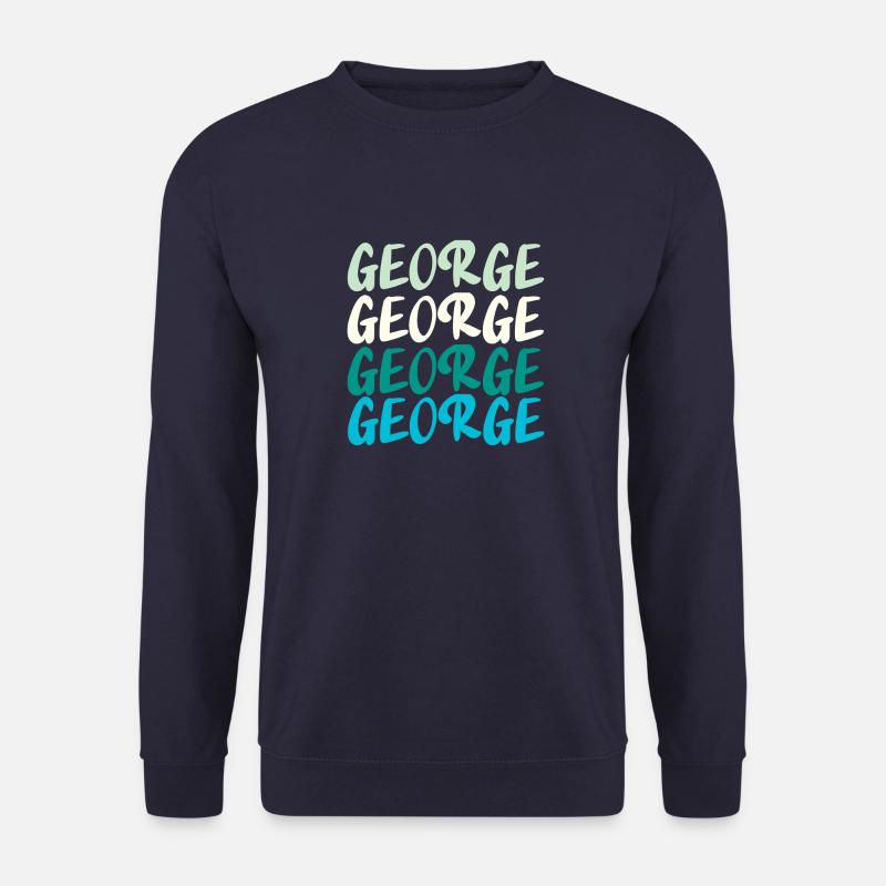 George Name Pettern pastel - Unisex Sweatshirt - navy