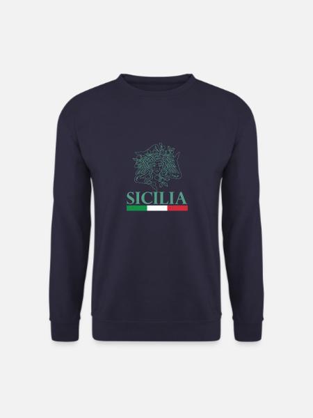 Sizilien Trinacria Region Italien Urlaub Catania - Unisex Pullover - Navy