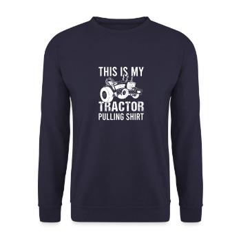 Tractor Pulling Tractor Driver Tractor Puller - Unisex Pullover - Navy - Vorne - Alina (178cm) & Michal (187cm)