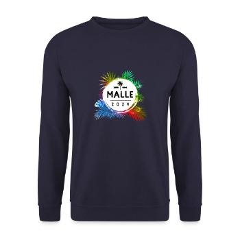 Malle 2024 Bunt - Unisex Pullover - Navy - Vorne - Alina (178cm) & Michal (187cm)