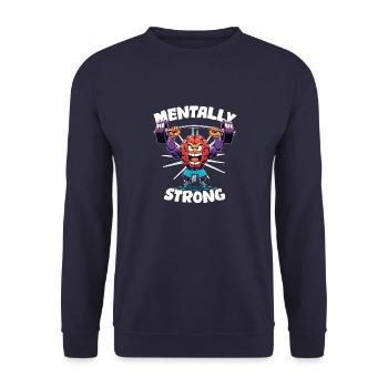 Mentally strong - well-being - Unisex Sweatshirt - navy - Front - Alina (178cm) & Michal (187cm)