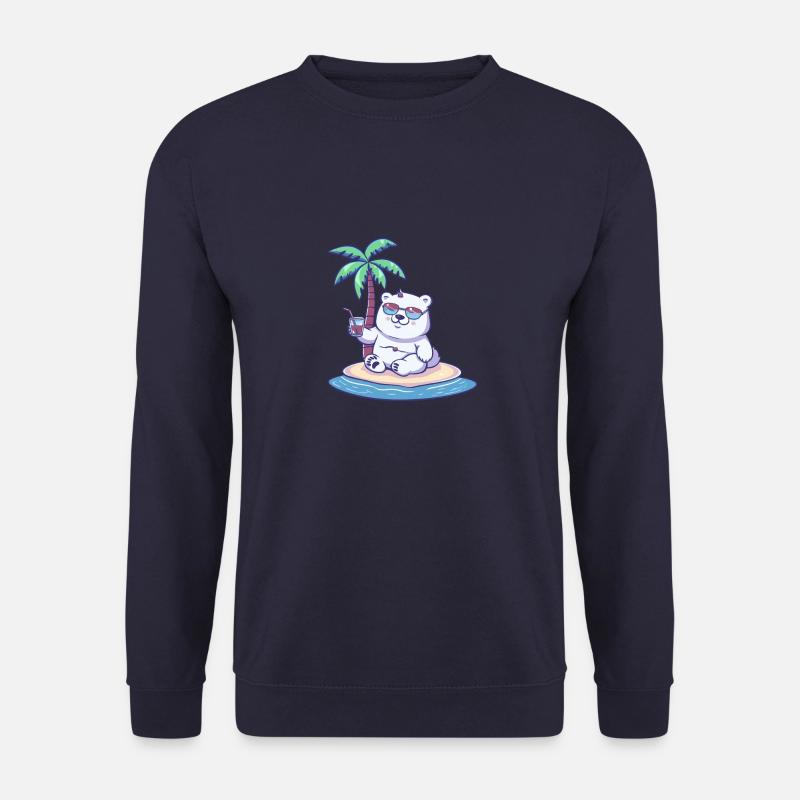 Polar Bear Summer Holiday - Unisex Sweatshirt - navy