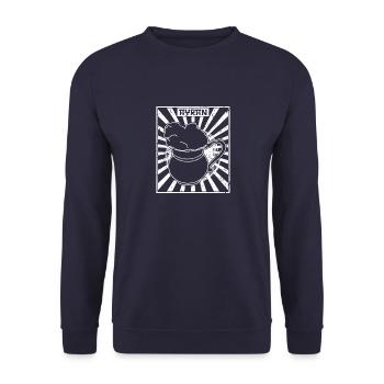 Ayran Getränk Kuhmilch Türkei Türkisch National - Unisex Pullover - Navy - Vorne - Alina (178cm) & Michal (187cm)