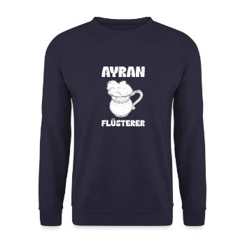 Ayran Getränk Türkei Döner Imbiss Joghurt Salz - Unisex Pullover - Navy - Vorne - Alina (178cm) & Michal (187cm)