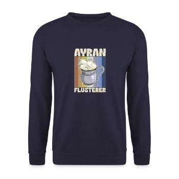 Ayran Getränk Türkei Döner Imbiss Joghurt Salz - Unisex Pullover - Navy - Vorne - Alina (178cm) & Michal (187cm)