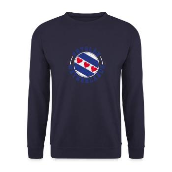 Königstag Niederlande Flagge Holzschuh Reise - Unisex Pullover - Navy - Vorne - Alina (178cm) & Michal (187cm)
