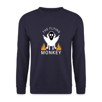 The flying monkey - Unisex Sweatshirt - navy - Front - Alina (178cm) & Michal (187cm)