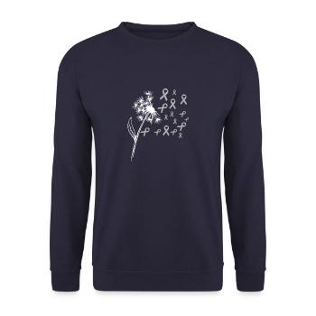 Brain Tumor Vintage Gehirn Tumor Sayings - Unisex Pullover - Navy - Vorne - Alina (178cm) & Michal (187cm)