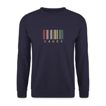 Classic Retro-Style Red and Green Stripes Festive - Unisex Sweatshirt - navy - Front - Alina (178cm) & Michal (187cm)