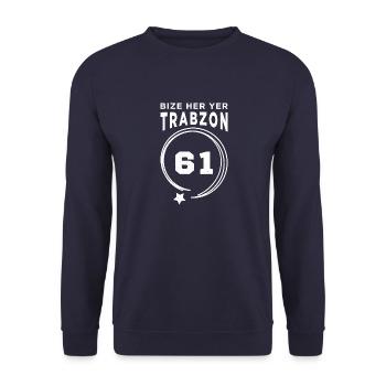 Türkiye Türkei Trabzon Memleket Reise Urlaub - Unisex Pullover - Navy - Vorne - Alina (178cm) & Michal (187cm)