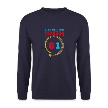 Türkiye Türkei Trabzon Memleket Reise Urlaub - Unisex Pullover - Navy - Vorne - Alina (178cm) & Michal (187cm)