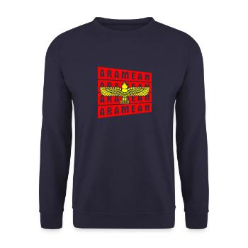 Syrien Naher Osten Antike Aramäische Aramäer - Unisex Pullover - Navy - Vorne - Alina (178cm) & Michal (187cm)
