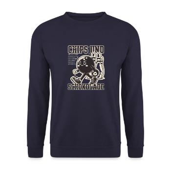 Vous pouvez compléter le tout avec des pépites et du chocolat - Sweat-shirt Unisexe - marine - Devant - Alina (178cm) & Michal (187cm)