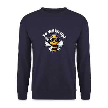 Yo Wasp Up Jeu de mots amusant pour les amateurs d’insectes Entomologie - Sweat-shirt Unisexe - marine - Devant - Alina (178cm) & Michal (187cm)