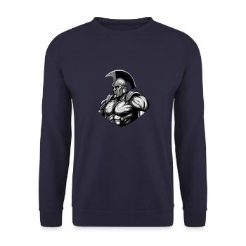 Salle d’entraînement Spartan - Sweat-shirt Unisexe - marine - Devant - Alina (178cm) & Michal (187cm)
