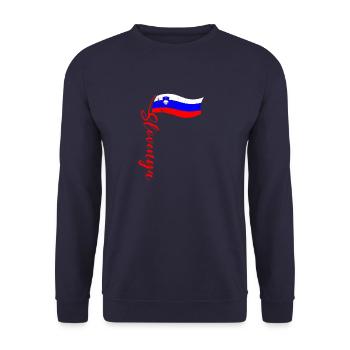 Slovenija Herkunft Slowenische Flagge Balkan - Unisex Pullover - Navy - Vorne - Alina (178cm) & Michal (187cm)