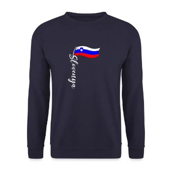 Slovenija Herkunft Slowenische Flagge Balkan - Unisex Pullover - Navy - Vorne - Alina (178cm) & Michal (187cm)